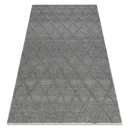TAHAR Handwoven Wool Rug Anthracite