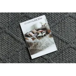 TAHAR Handwoven Wool Rug Anthracite