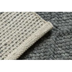 TAHAR Handwoven Wool Rug Anthracite