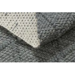 TAHAR Handwoven Wool Rug Anthracite