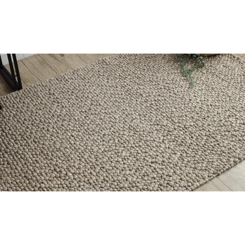 TAHAR Wool Rug 99005C Beige