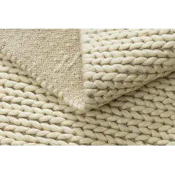 TAHAR 99004B Wool Rug Cream
