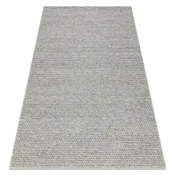 Wool rug TAHAR 99004G gray - HAND-WOVEN looped, solid