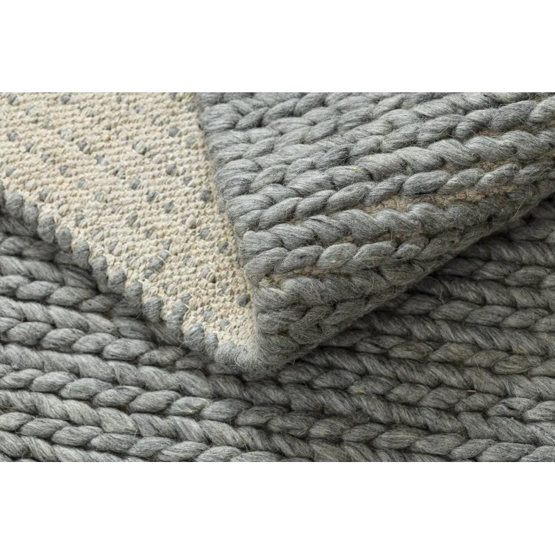 TAHAR 99004G Wool Rug Grey