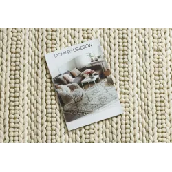 TAHAR 99002B Wool Rug Cream Lines