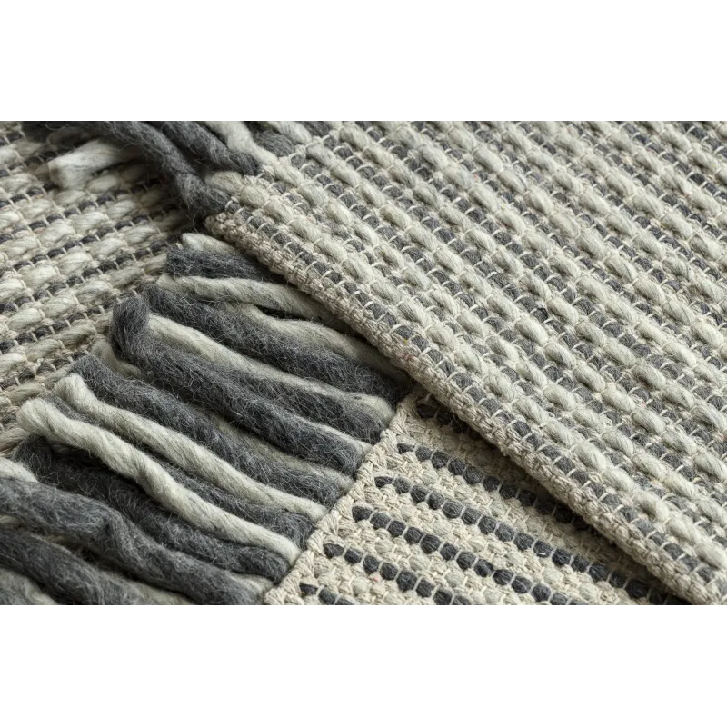 Wool Rug TAHAR 99003F Cream Grey