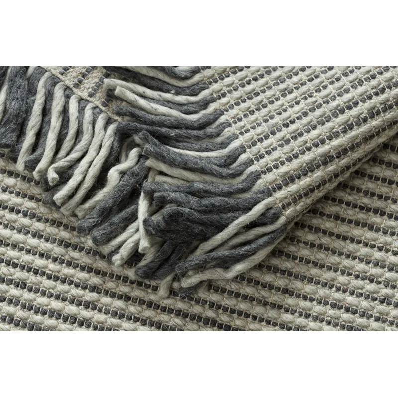 Wool Rug TAHAR 99003F Cream Grey