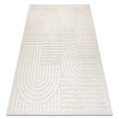 SANTO Geometric White Rug