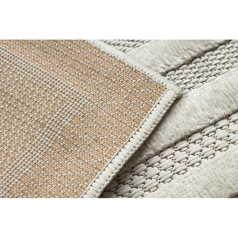 SANTO Geometric White Sisal Rug