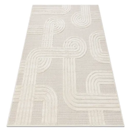 SANTO Geometric White Sisal Rug Premium