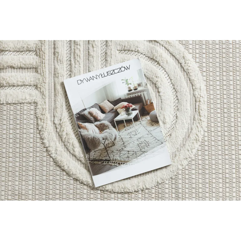 SANTO Geometric White Sisal Rug Premium