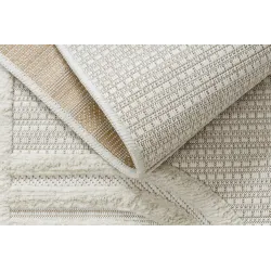 SANTO Geometric White Sisal Rug Premium