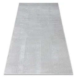 BALANCE 9086 geometric grey rug, modern design, structural