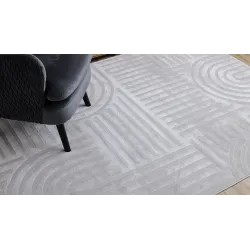 Stylish BALANCE 1918 grey rug, perfect for living room decor