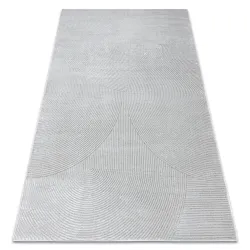 BALANCE 0194 Grey geometric rug, modern carpet for living room