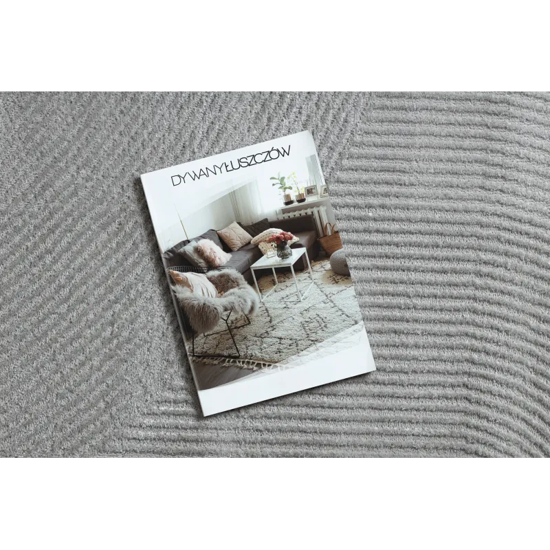 BALANCE 0194 Grey rug, structural material, elegant design
