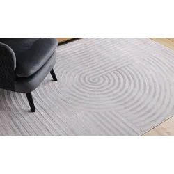 Grey BALANCE 1921 rug with a modern, structural design for any room