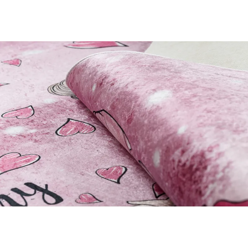 BAMBINO 2185 Washable Kids Rug Pink