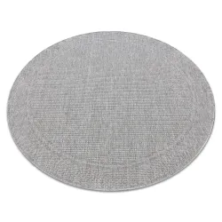 TIMO 5979 round ROPE SISAL outdoor border light gray - 2ND GRADE