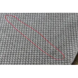 TIMO 6272 Round Grey Sisal Outdoor Rug