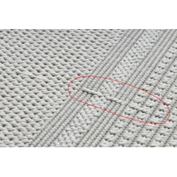 TIMO 5979 White Sisal Border Outdoor Rug