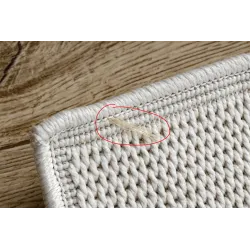 TIMO 5979 White Sisal Border Outdoor Rug
