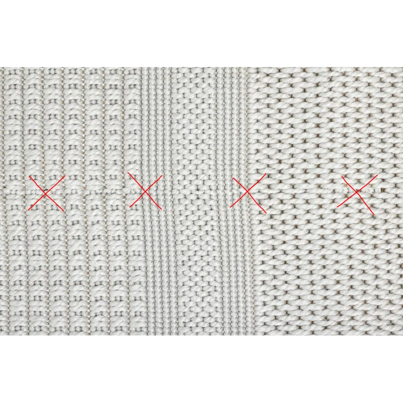 TIMO 5979 Outdoor White Bordered Rug
