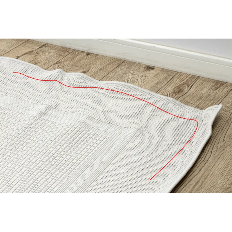 TIMO 5979 Outdoor White Bordered Rug