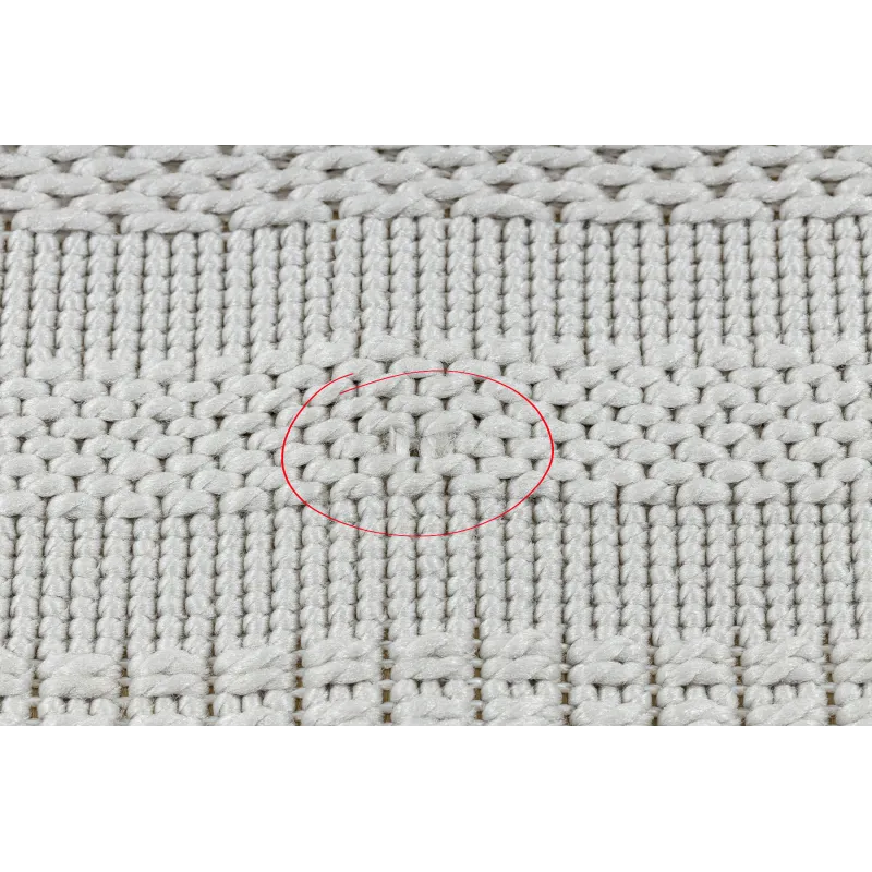 TIMO 5979 Outdoor White Bordered Rug