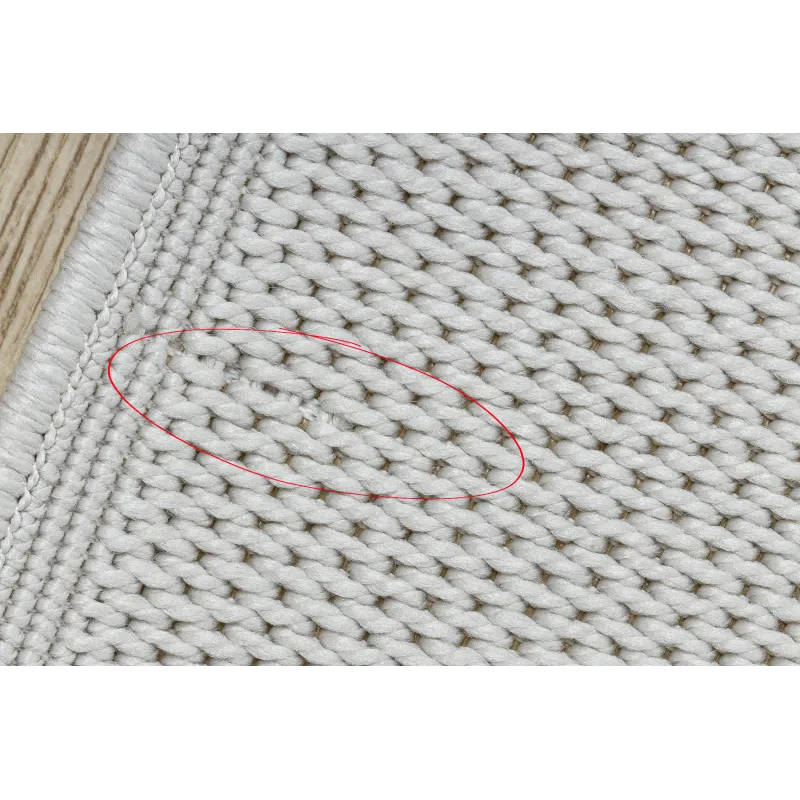 TIMO 5979 Outdoor White Bordered Rug
