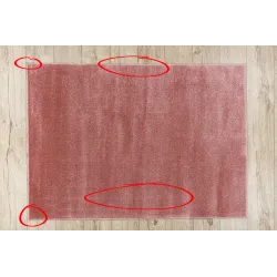 Plain pink SOFTY rug, perfect for living rooms or bedrooms