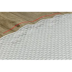 Round Outdoor Sisal Rope Rug TIMO 6272 White