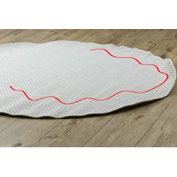 Round Outdoor Sisal Rope Rug TIMO 6272 White