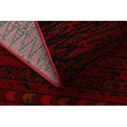 Burgundy rug for outdoor use, stylish and functional