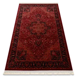Classic ORIENT Y307 rug in burgundy with fringes