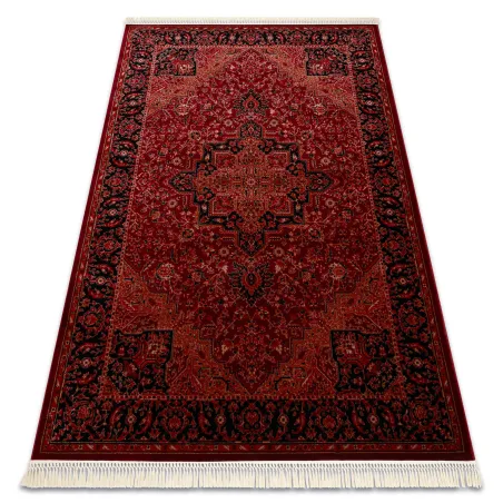 Classic ORIENT Y307 rug in burgundy with fringes