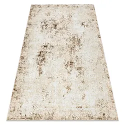 ALLURE 1959 Abstract Rug in cream and beige, stylish modern structured carpet