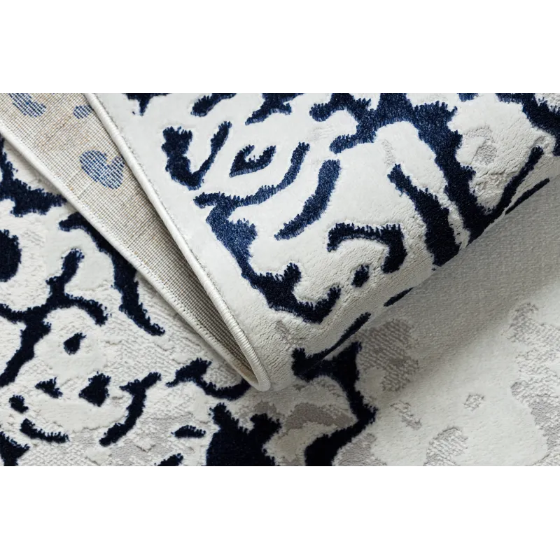 Rug for living room in white and blue, modern and stylish design