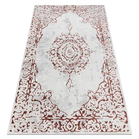 Glamorous structured rug in white and pink, perfect for modern decor