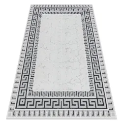ALLURE 1960 Greek Key Rug in white and grey, stylish and structured design