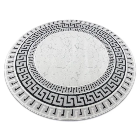 ALLURE 1960 round rug in stylish white and grey, modern design
