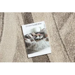 Contemporary FUSION 1617 rug with beige and cream waves, stylish design