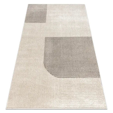 FUSION 0805 cream beige geometric rug, modern design