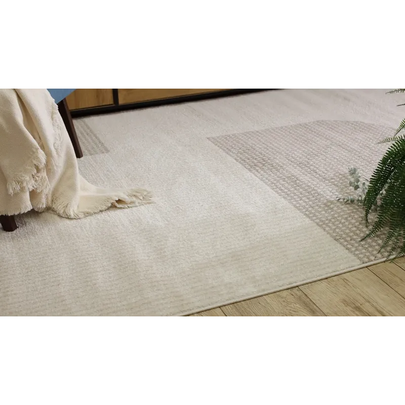 Modern FUSION 0805 rug in cream and beige shades