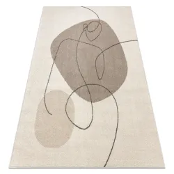 FUSION 8299 Cream geometric rug, modern carpet for living room