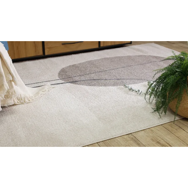 Modern FUSION 0808 beige rug, perfect for enhancing living room decor