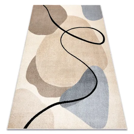 FUSION 9213 Cream geometric rug, modern carpet for living spaces