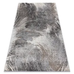 FUSION 9617 Modern Geometric Rug in dark grey and brown, stylish abstract design