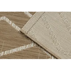 Geometric Sisal Flat Rug Natural Beige