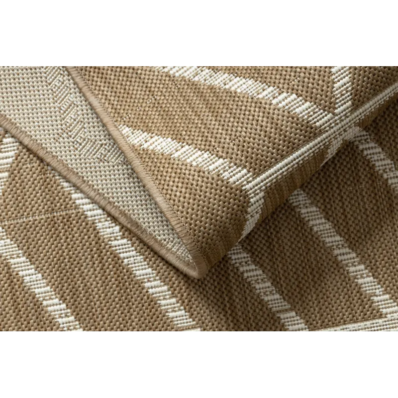 Geometric Sisal Flat Rug Natural Beige